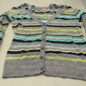 Blue, gray, lime mossimo supply co. Cardigan